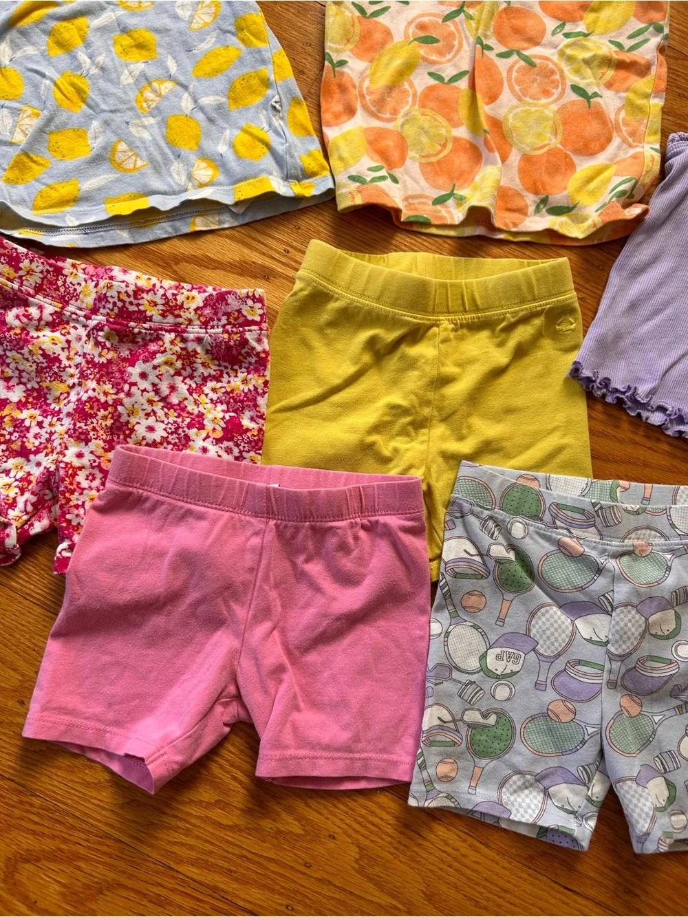 3T Girls Summer Top & Shorts Mix — Citrus, Yellow, Lavender & Pink